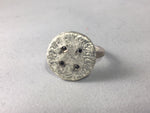 Sterling Silver Button Ring