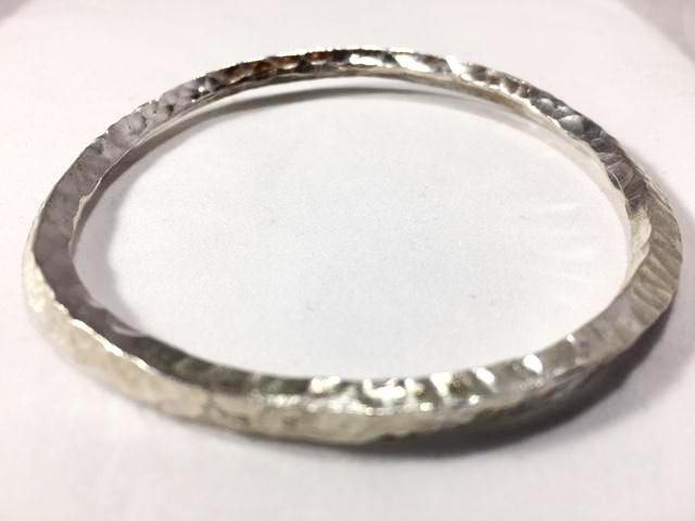 Sterling Silver Thick Twist Bangle