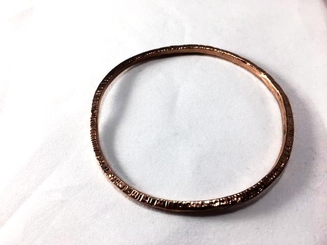 Sterling Silver Small Lines Bangle