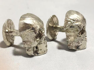 Sterling Silver Skull Cufflinks