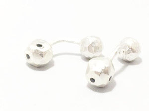Sterling Silver Diamond Studded Cubism Cufflings