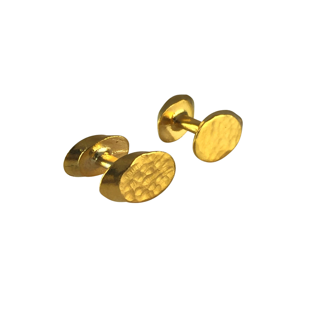 Gold Oval Cufflinks