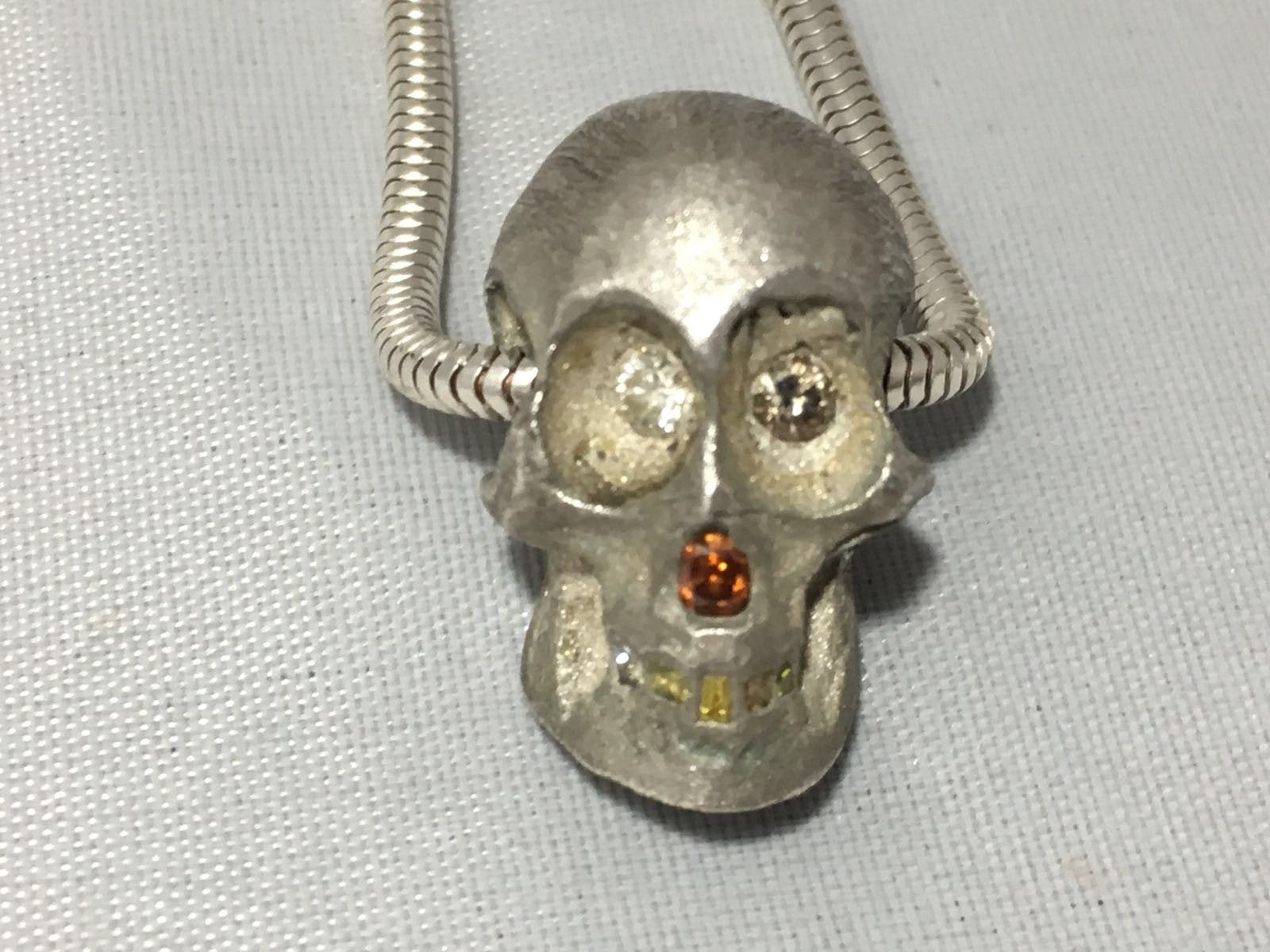 Felix - Diamond Encrusted Skull Necklace