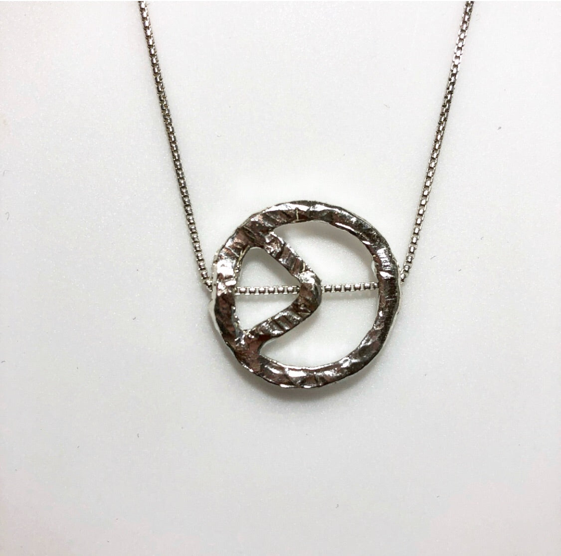 Sterling Peace Sign Pendant