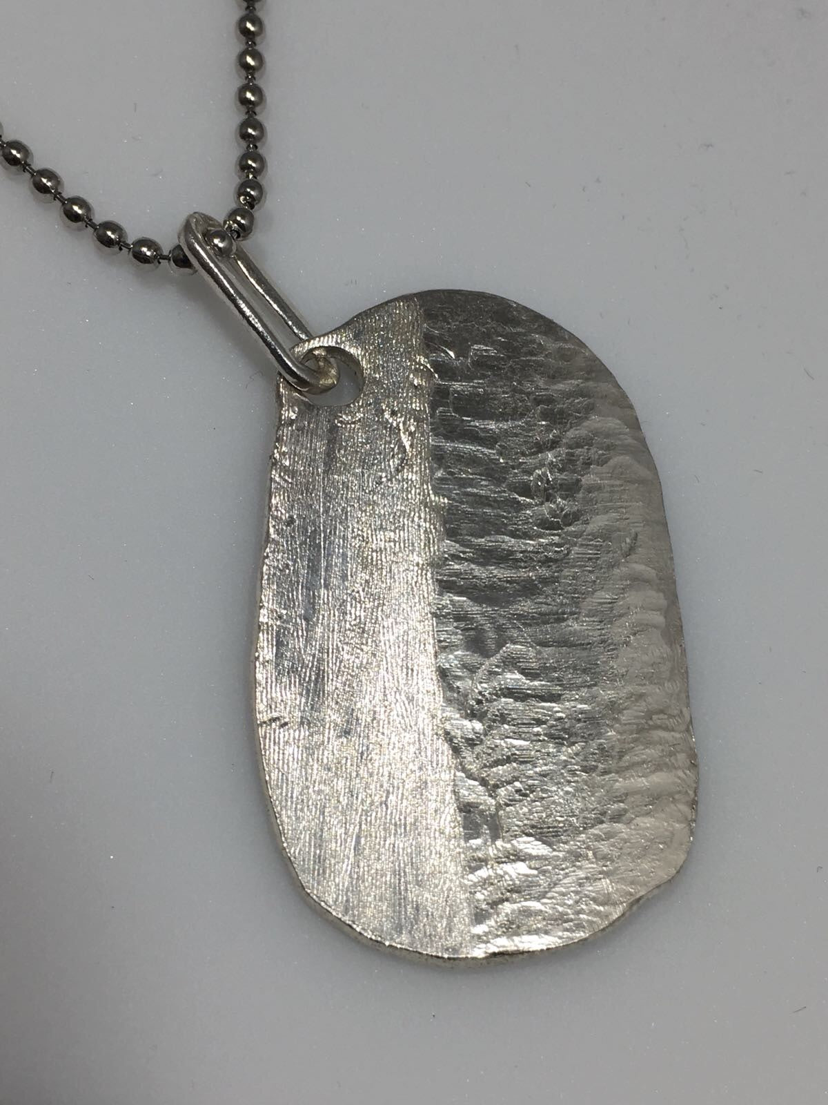 Sterling Silver 2 Faced Diamond Dogtag